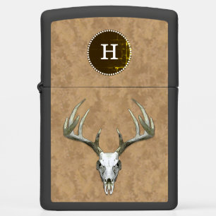 Monogram Large Antler Buck Deer Hunting Zippo Ligh Lighter
