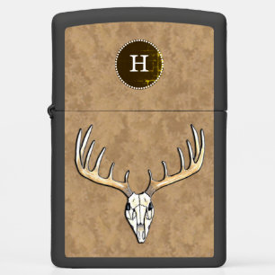 Monogram Large Antler Buck Deer Hunting Zippo Lighter