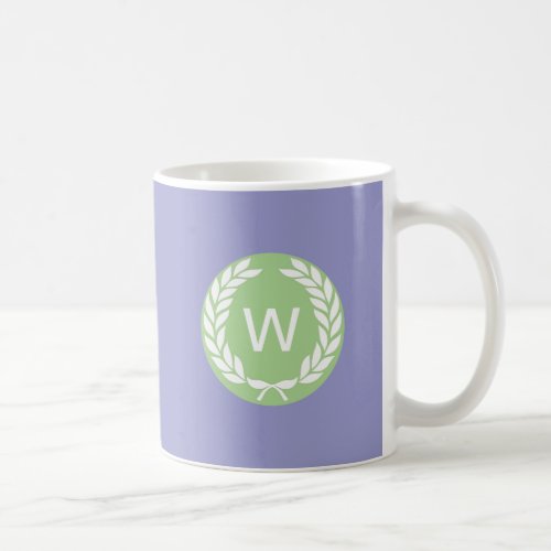 Monogram Laurel Leaf Wreath Coffee Mug