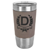 Monogram & Laurel Wreath 20 Oz. Engraved Tumbler (Front)
