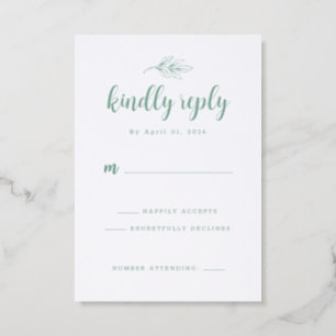 Monogram Laurel Wreath Wedding RSVP