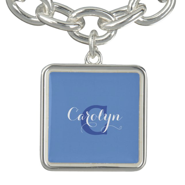 Monogram lavender bracelet charm (Design)