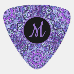 Monogram Lavender Mandala Triangle Pick