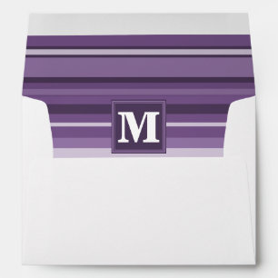 Monogram Lavender stripes Envelope