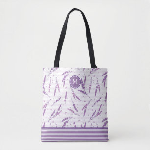 Monogram Lavender Tote Bag