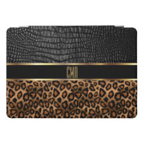 Monogram Leather and Leopard Pattern iPad Pro Cover Monogram Leather and Leopard Pattern iPad Pro Cover