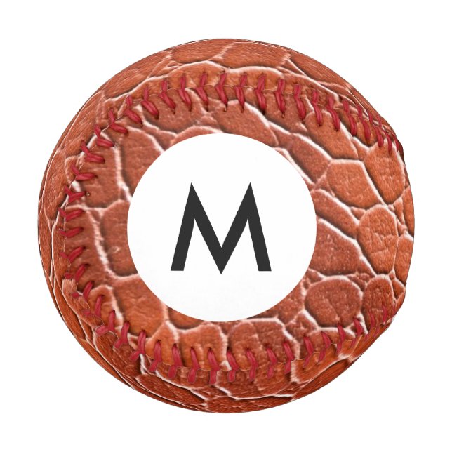 Monogram Leather Pattern Baseball (Front Left)