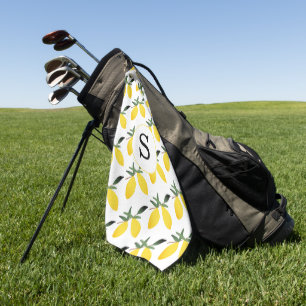 Monogram Lemon Citrus Golf Towel