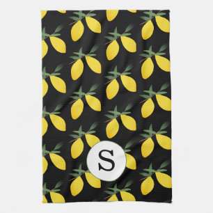 Monogram Lemon Citrus Kitchen Towel