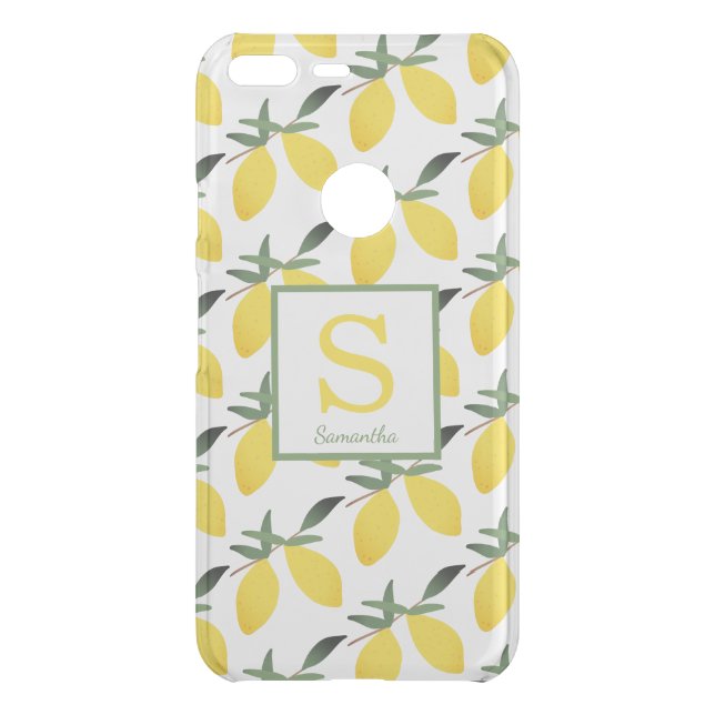 Monogram Lemon Citrus Name  Uncommon Google Pixel XL Case (Back)