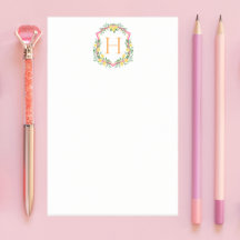 Monogram Lemon Crest, Pink & Orange Custom