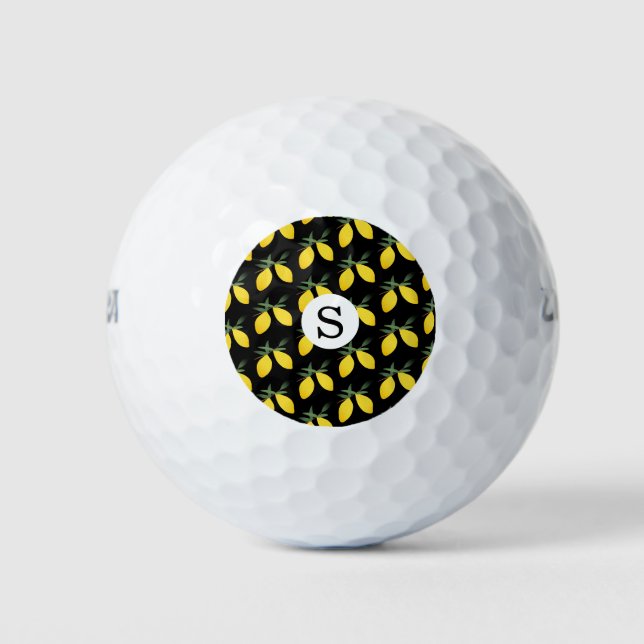 Monogram Lemon  Golf Balls (Front)