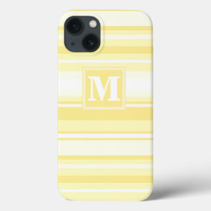 Monogram lemon yellow stripes Case-Mate iPhone cas iPhone 13 Case