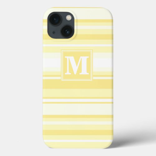 Monogram lemon yellow stripes Case_Mate iPhone cas iPhone 13 Case