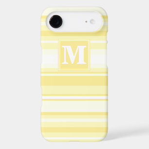Monogram lemon yellow stripes iPhone 17 air case
