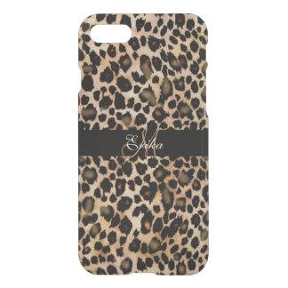 Monogram Leopard Animal Print iPhone 7 Case