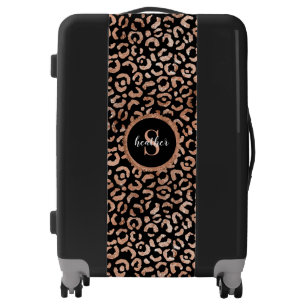 Monogram Leopard Animal Print Luggage