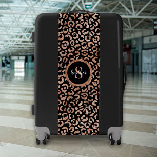 Monogram Leopard Animal Print Luggage