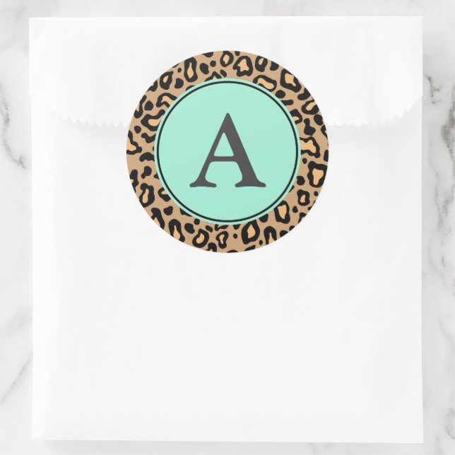 Monogram Leopard Pattern Stickers (Bag)