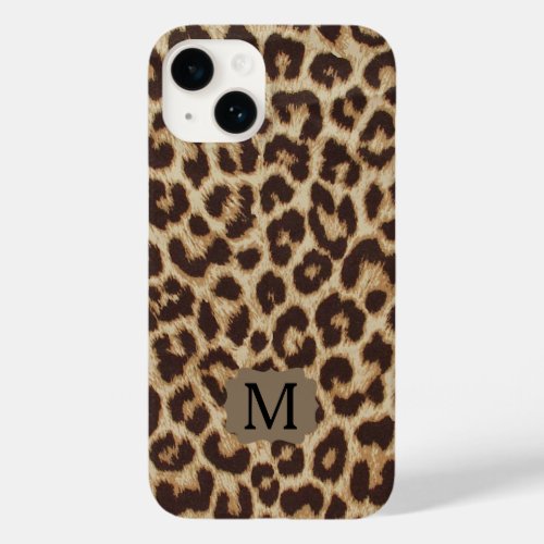 Monogram Leopard Print Apple iPhone 14 Case