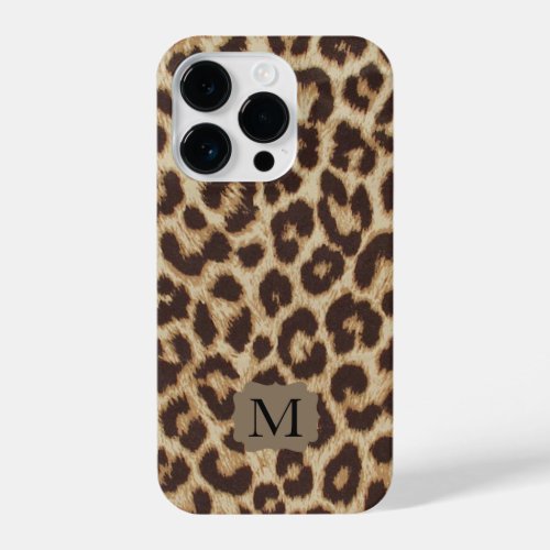 Monogram Leopard Print Apple iPhone 14 Pro Case