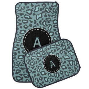 Monogram Leopard Print Car Mats