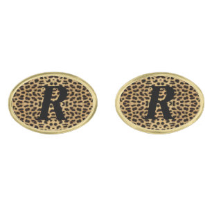 Monogram Leopard print Cufflinks
