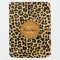 Monogram Leopard Print Custom Baby Blanket
