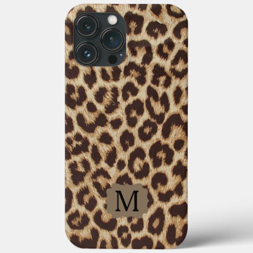 Monogram Leopard Print iPhone 13 Pro Max Case