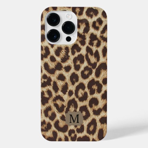 Monogram Leopard Print iPhone 14 Pro Max Case