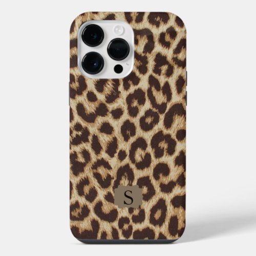 Monogram Leopard Print iPhone 14 Pro Max Case