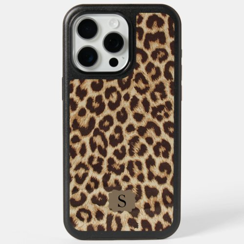 Monogram Leopard Print iPhone 15 Pro Max Case