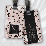 Monogram Leopard Print Luggage Tag<br><div class="desc">Liven up your luggage with this personalized design that's perfect for travellers</div>