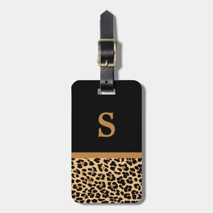 leopard luggage tag