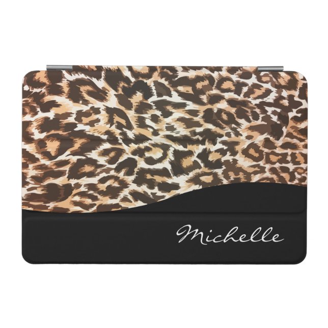 Monogram Leopard Style iPad Mini Case (Horizontal)