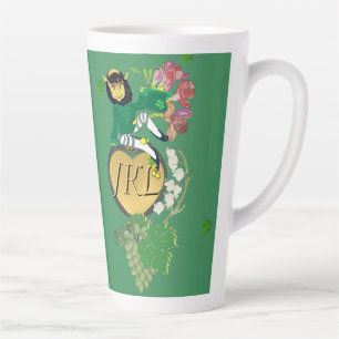 Monogram Leprechaun Floral Latte Mug