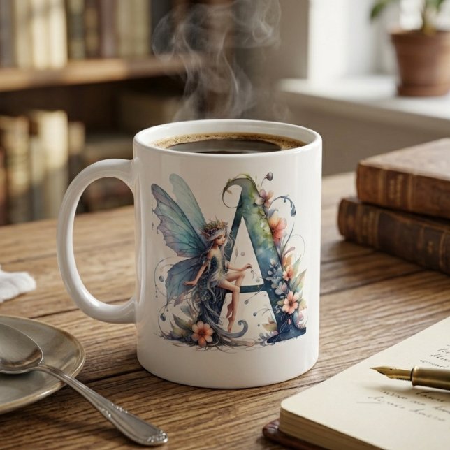 Monogram Letter A Fairy Coffee Mug (Creator Uploaded)