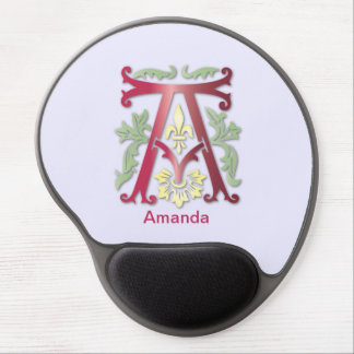 Monogram Letter A Gel Mouse Pad