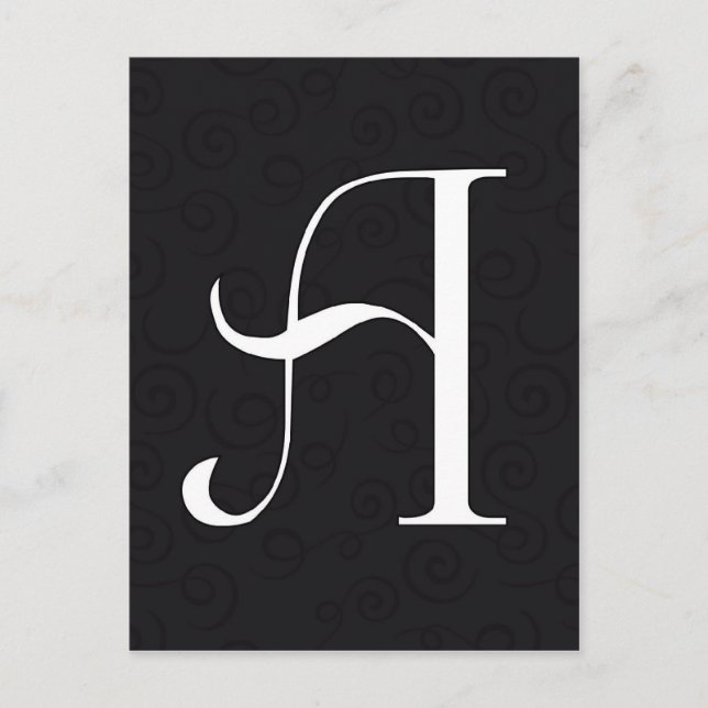 Monogram Letter A Postcard (Front)