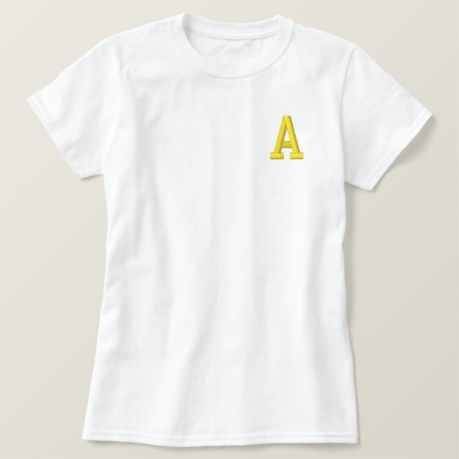 MONOGRAM LETTER A SHIRT (Design Front)