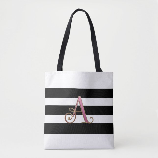 Monogram Letter A Shopping reusable tote bag (Front)