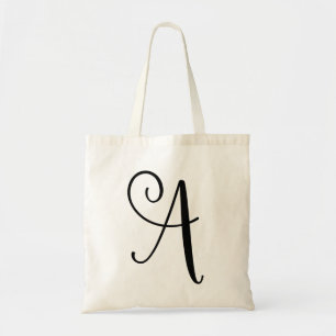 Monogram Letter A Tote Budget Canvas Tote Bag