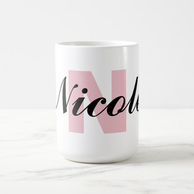Monogram Letter and Name Coffee Mug (Center)