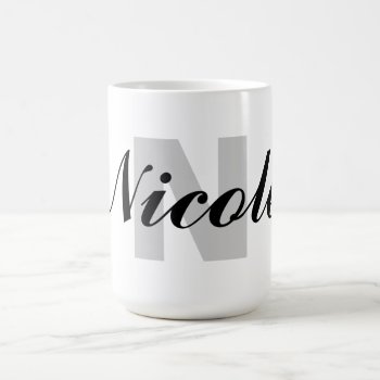 Monogram Letter And Name Coffee Mug by peacefuldreams at Zazzle