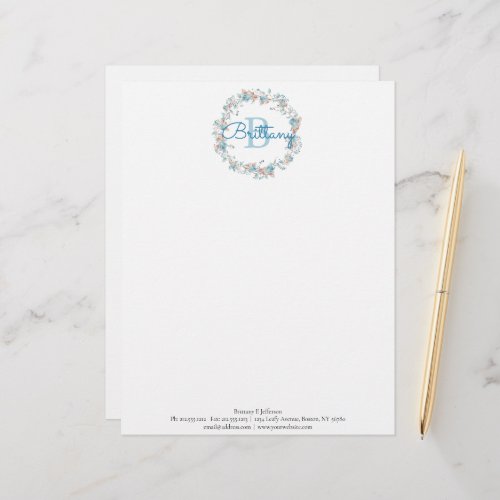 Monogram _ letter B custom Letterhead