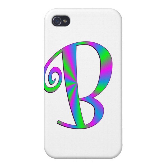 Monogram Letter B Fun Cover For iPhone 4