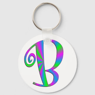 Monogram Letter B Fun Keychain