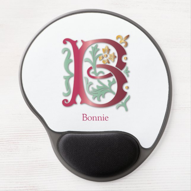 Monogram Letter B Gel Mouse Pad (Front)