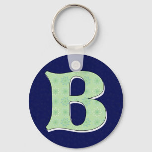 Monogram Letter B Keychain