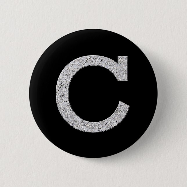 Monogram Letter C Button (Front)
